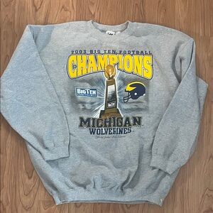 2003  Michigan Wolverines Champion BIG Ten FootBall Sweatshirt Size XL